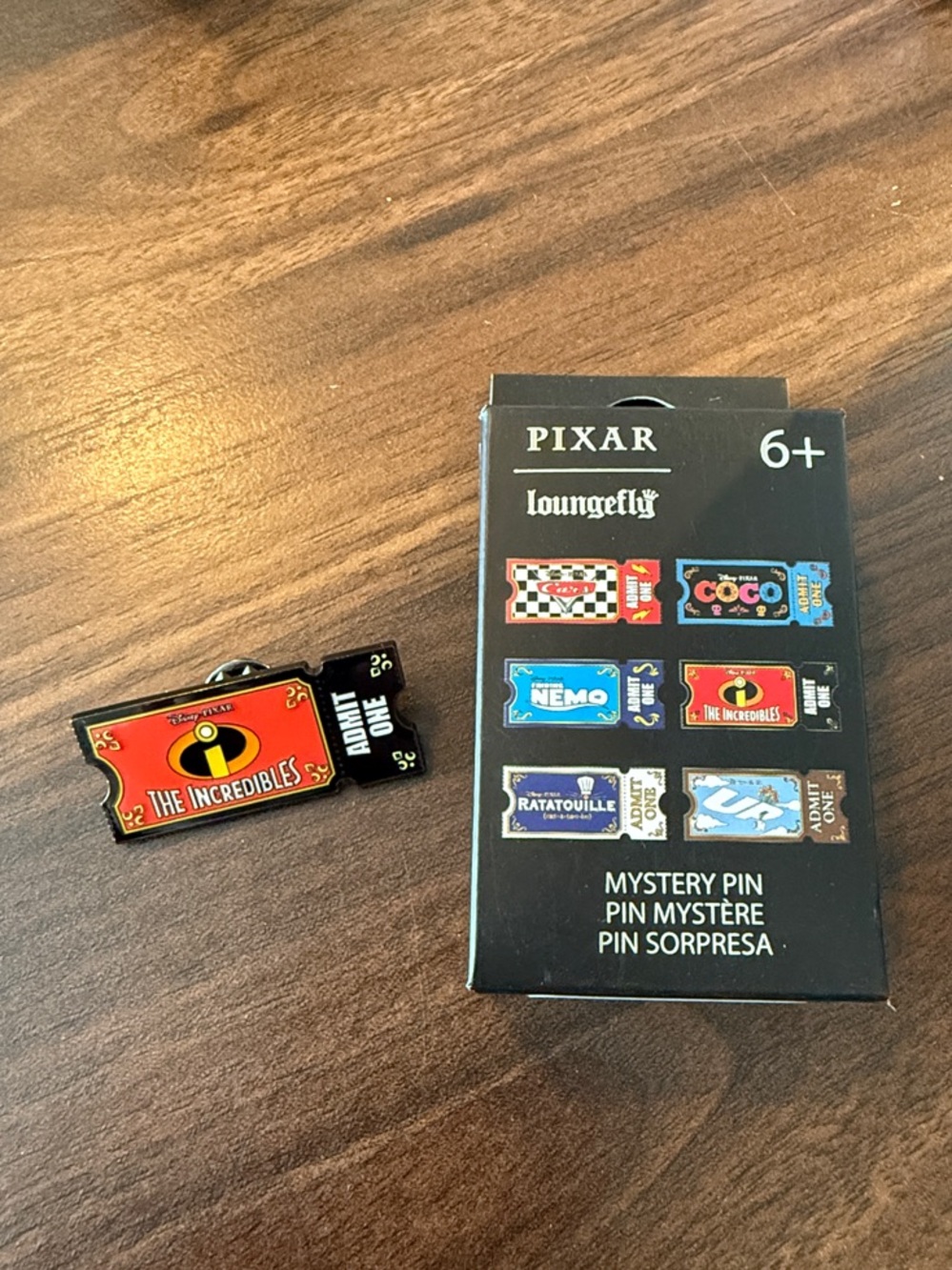 Pixar Loungefly The Incredibles Ticket Mystery Pin